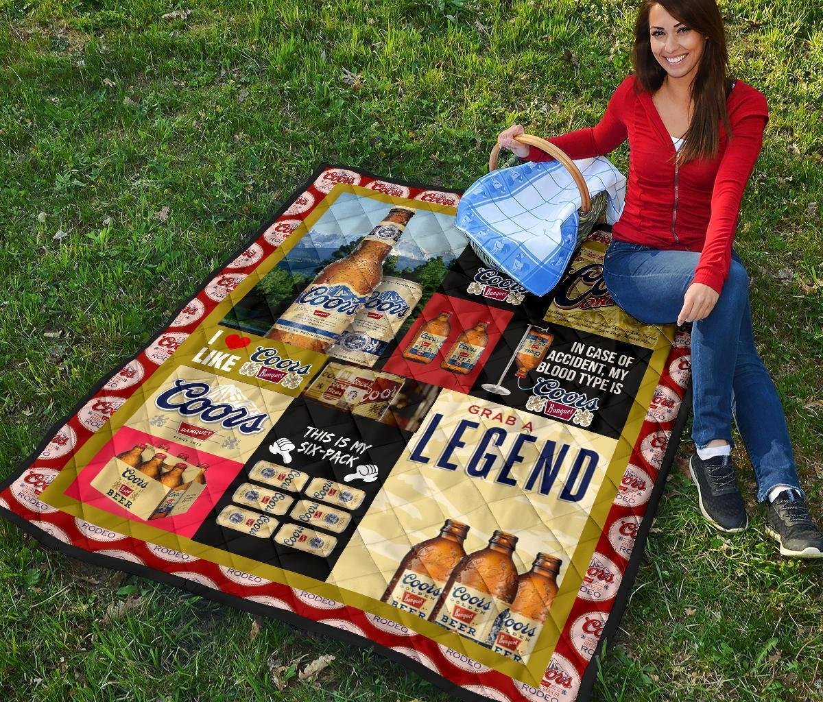 Coors Banquet Quilt Blanket Funny Gift For Beer Lover