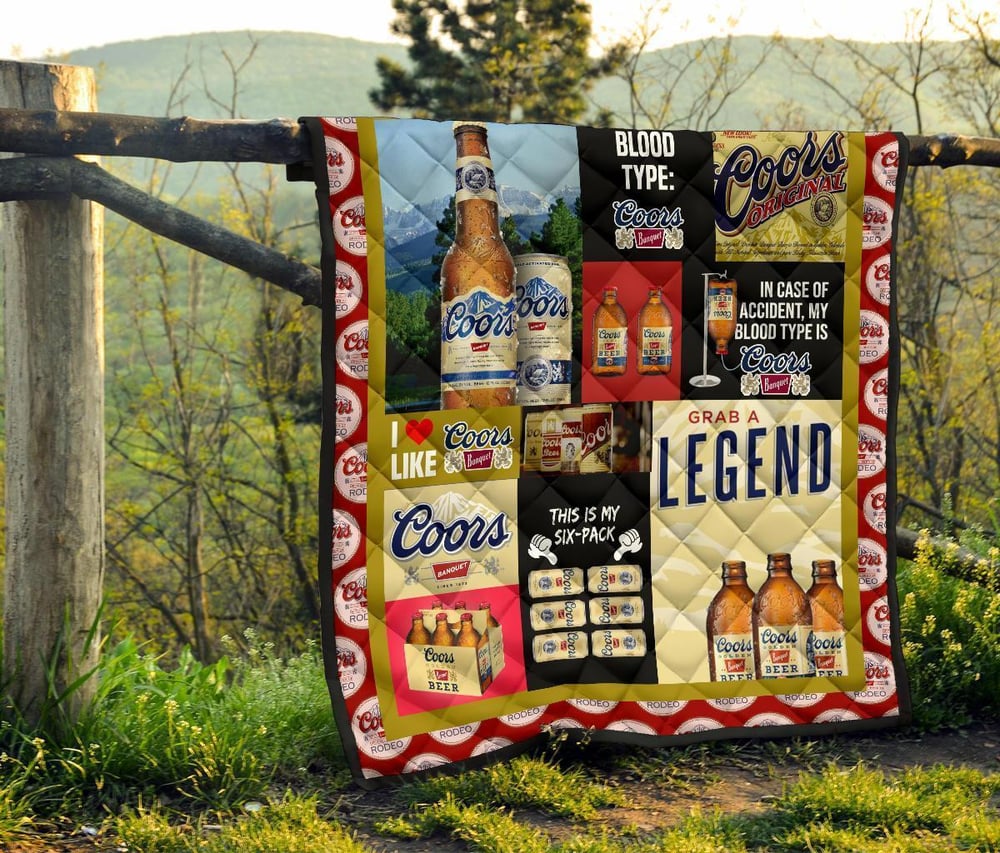 Coors Banquet Quilt Blanket Funny Gift For Beer Lover