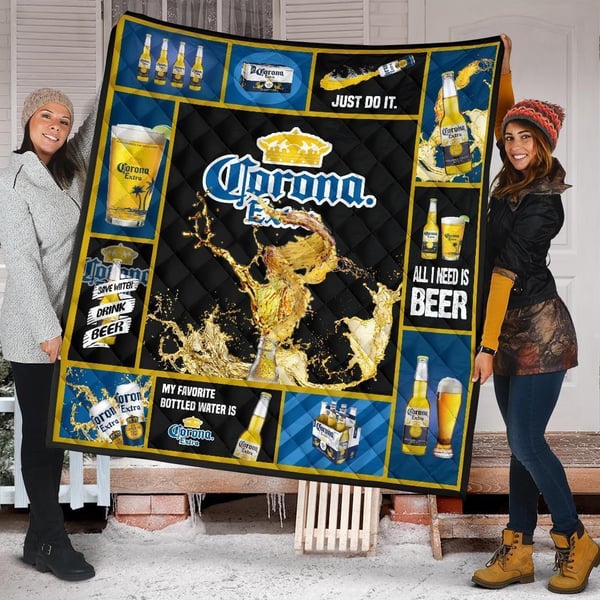 Corona Extra Quilt Blanket All I Need Beer Lover Gift