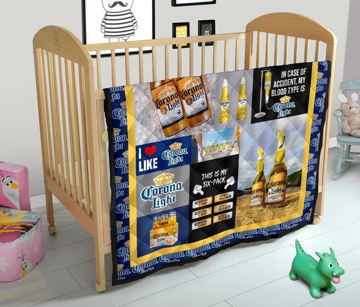 Corona Light Quilt Blanket Funny Gift For Beer Lover