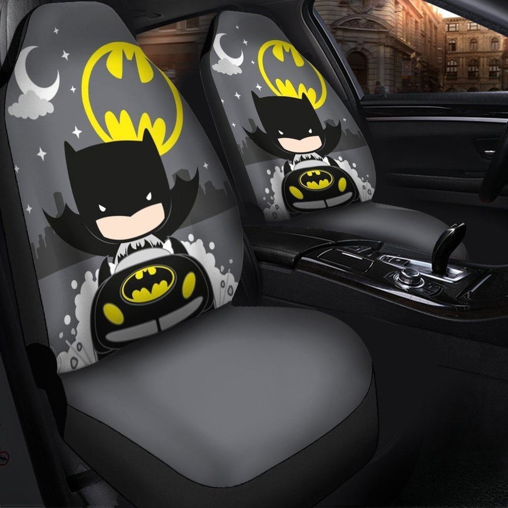 Cute Chibi Batman At Night DC Car Seat Covers BMCSC09