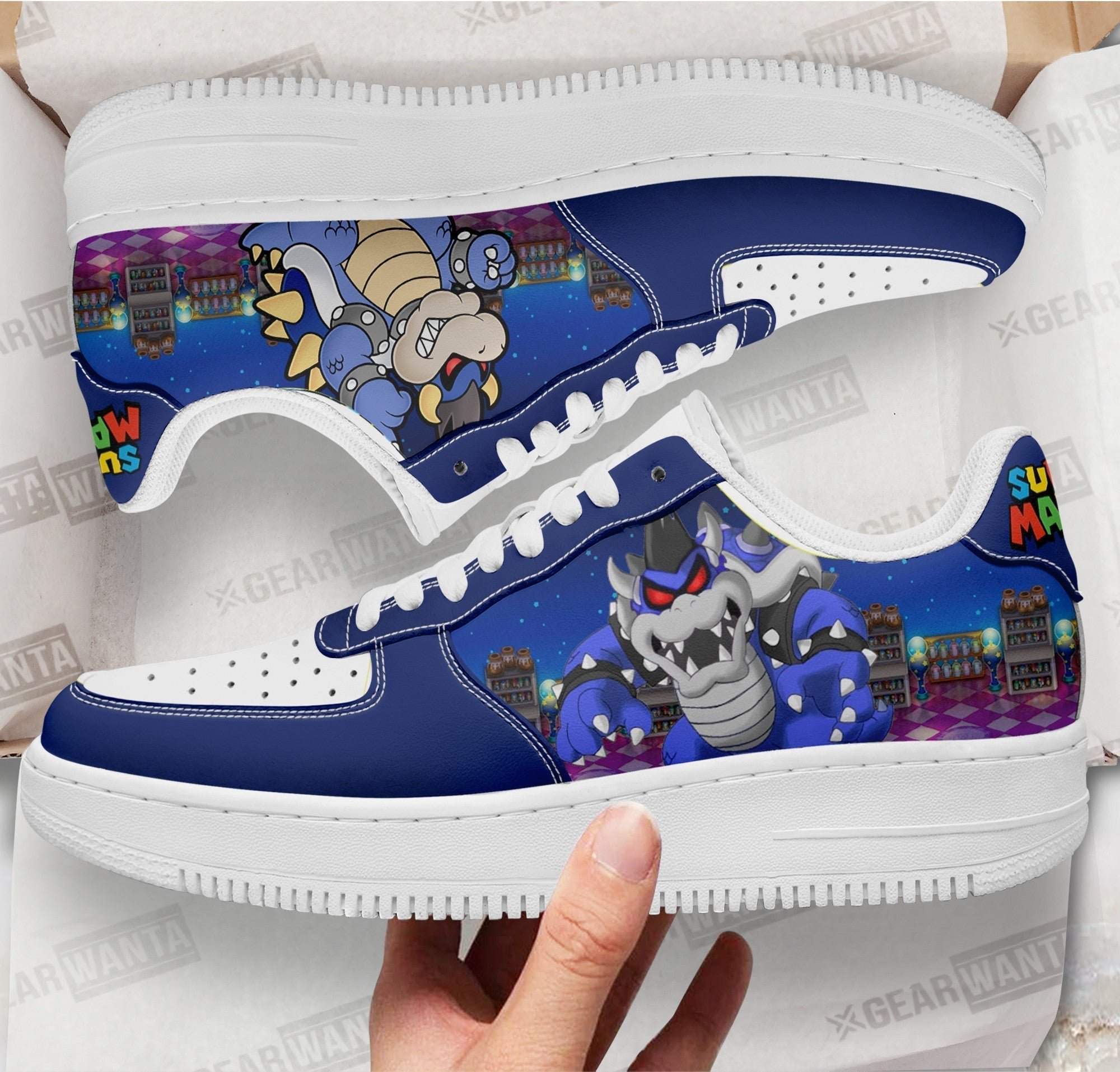 Dark Bowser Sneakers Custom Super Mario Shoes