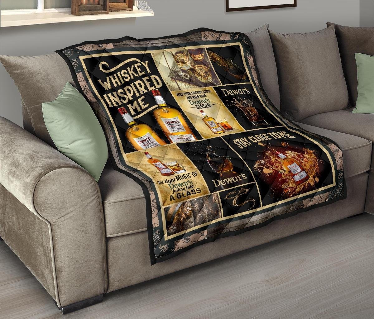 Dewar's Quilt Blanket Whiskey Inspire Me Gift Idea