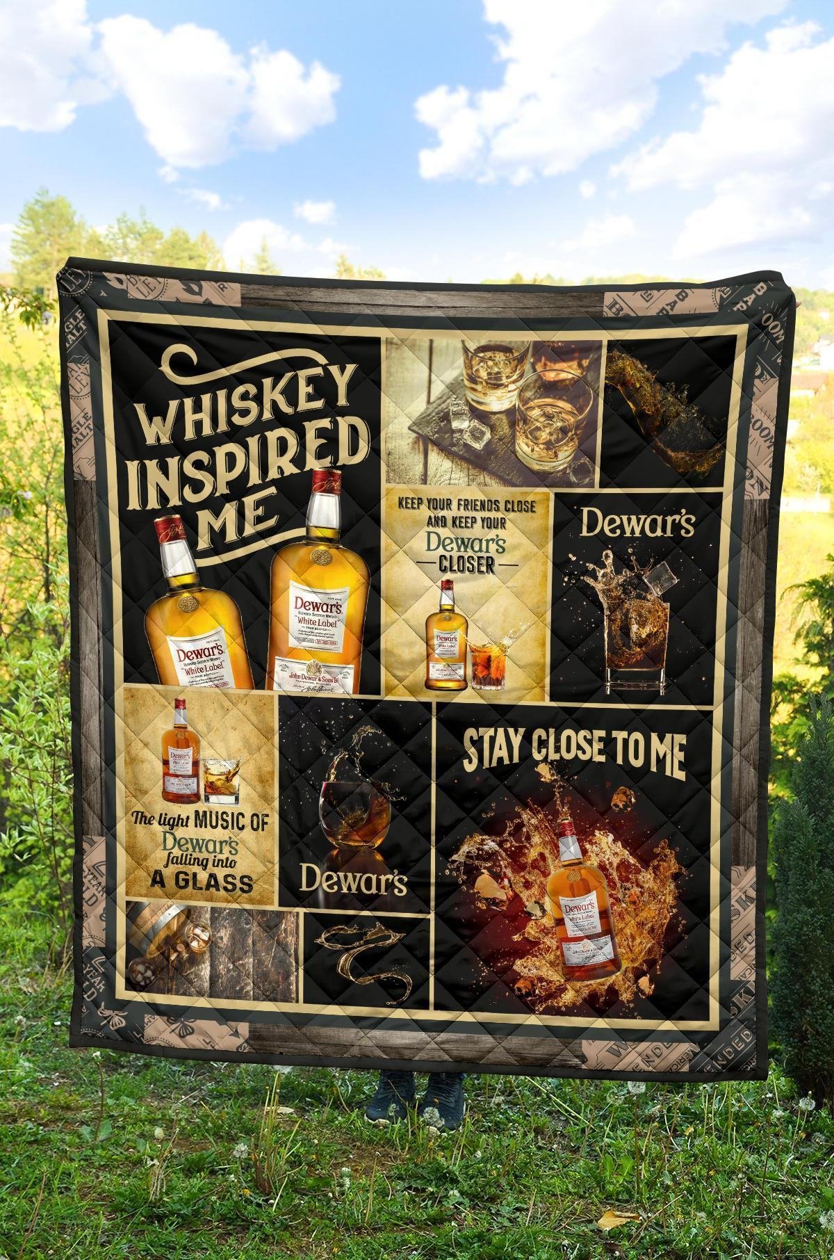 Dewar's Quilt Blanket Whiskey Inspire Me Gift Idea