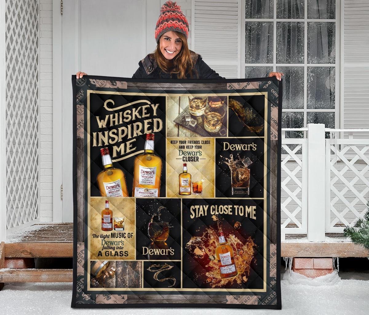 Dewar's Quilt Blanket Whiskey Inspire Me Gift Idea