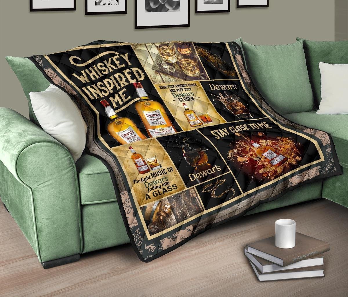 Dewar's Quilt Blanket Whiskey Inspire Me Gift Idea