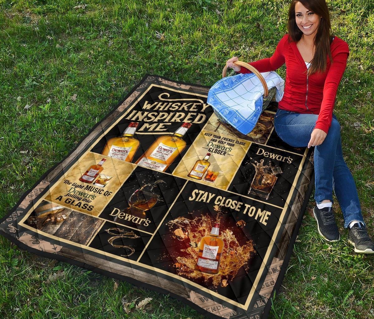 Dewar's Quilt Blanket Whiskey Inspire Me Gift Idea