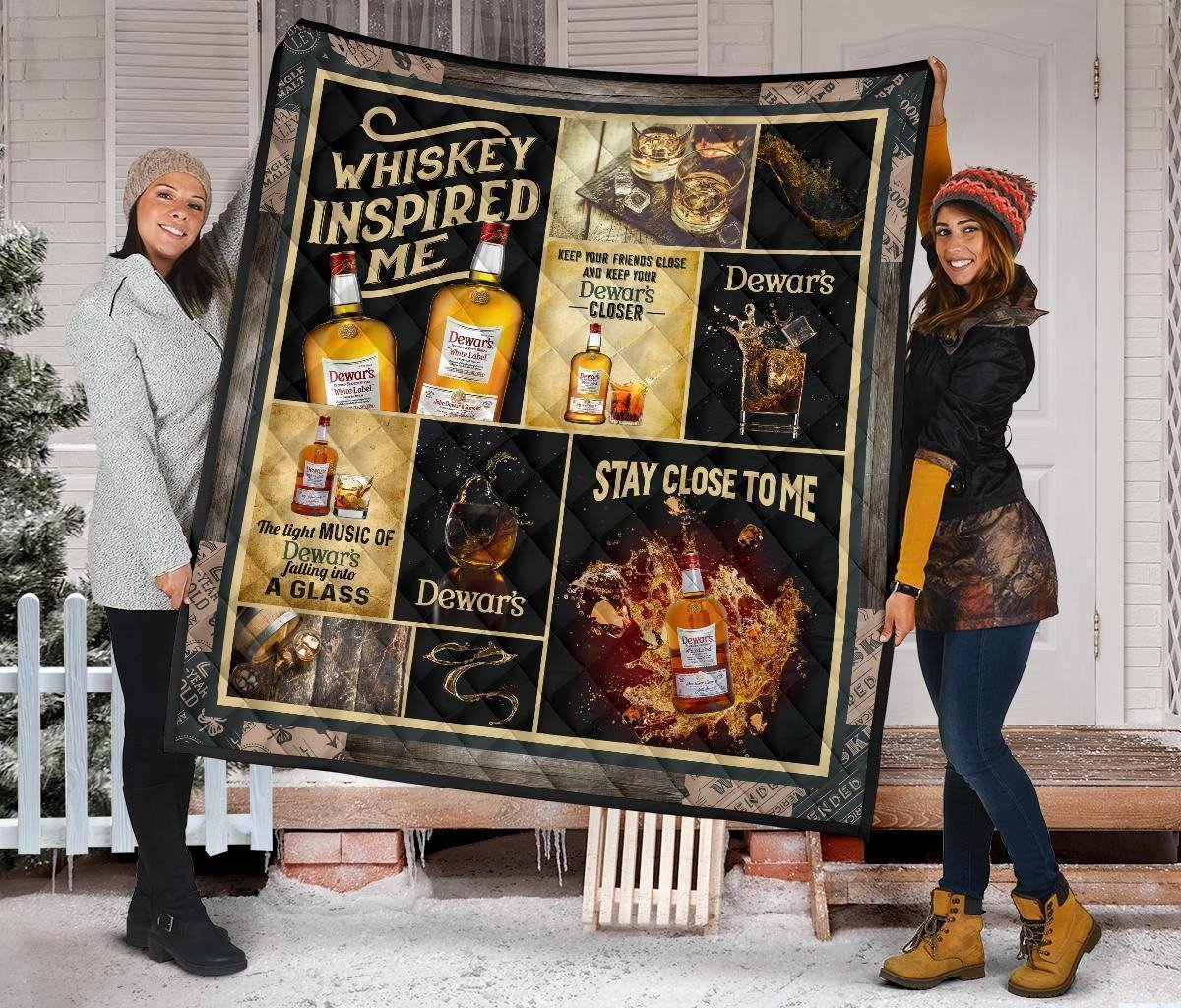 Dewar's Quilt Blanket Whiskey Inspire Me Gift Idea