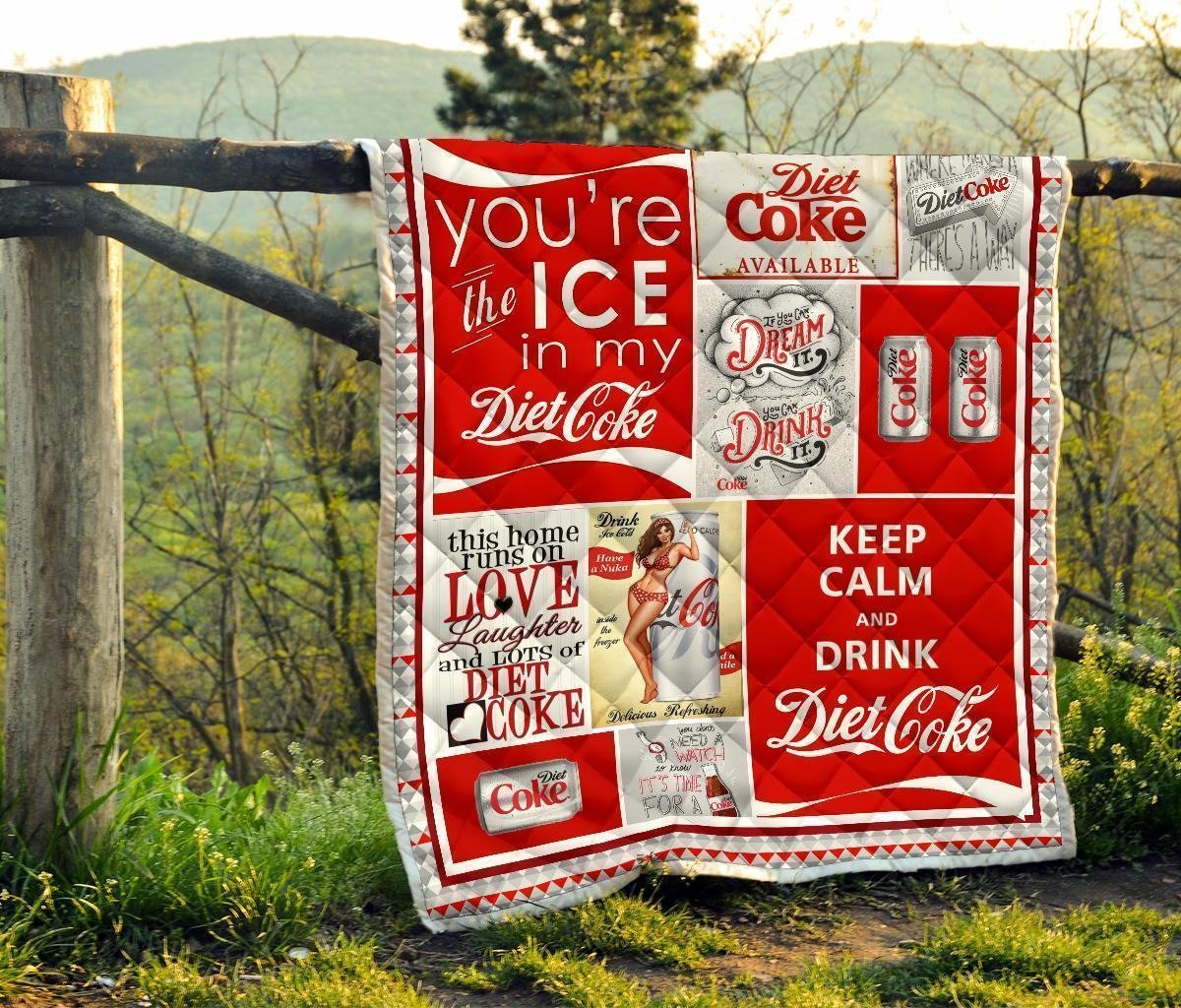 Diet Coke Quilt Blanket Funny Gift For Soft Drink Lover