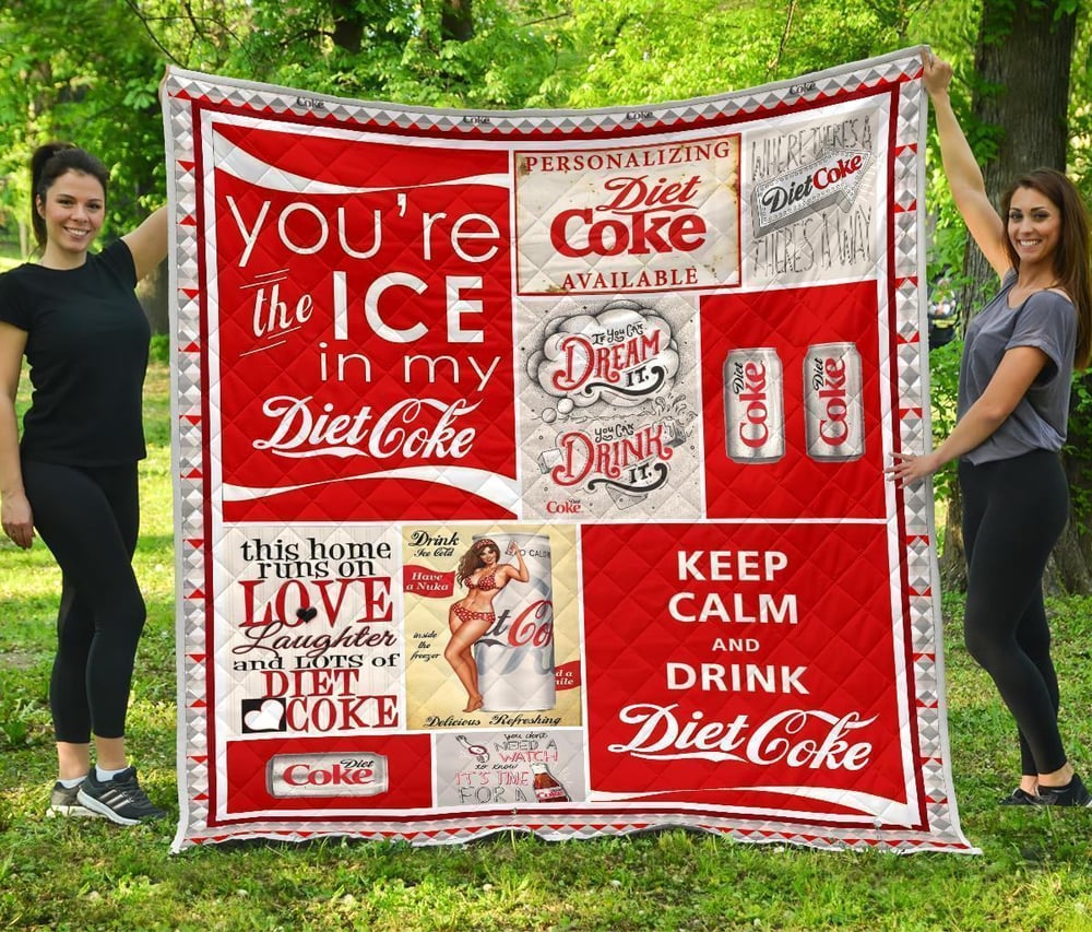 Diet Coke Quilt Blanket Funny Gift For Soft Drink Lover