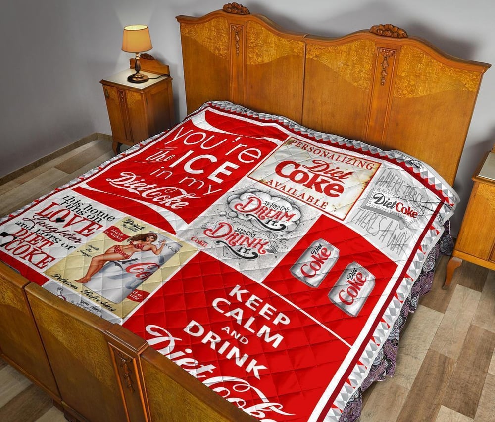 Diet Coke Quilt Blanket Funny Gift For Soft Drink Lover