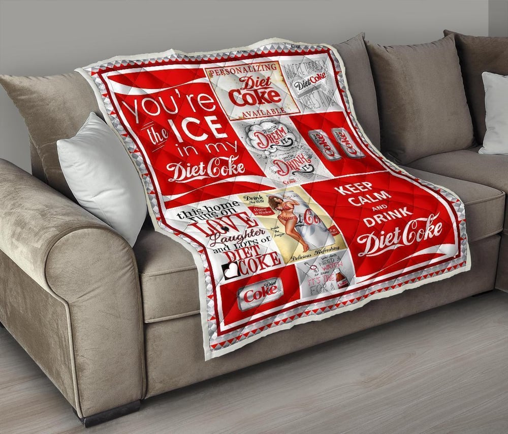 Diet Coke Quilt Blanket Funny Gift For Soft Drink Lover