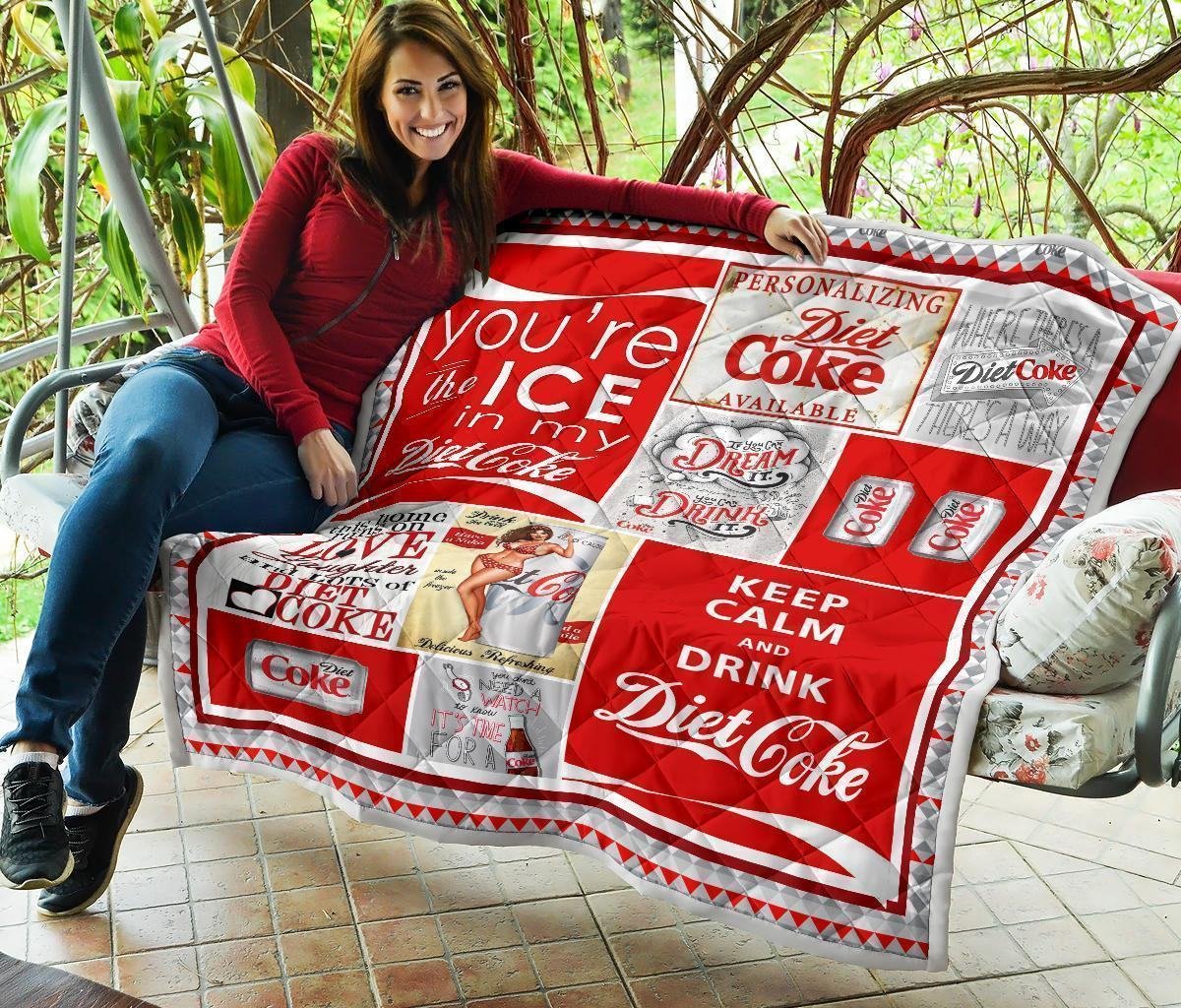 Diet Coke Quilt Blanket Funny Gift For Soft Drink Lover