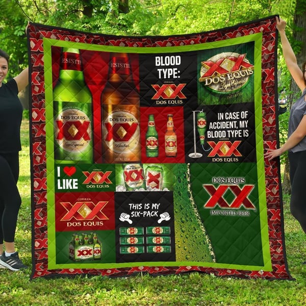 Dos Equis Quilt Blanket Funny Gift For Beer Lover