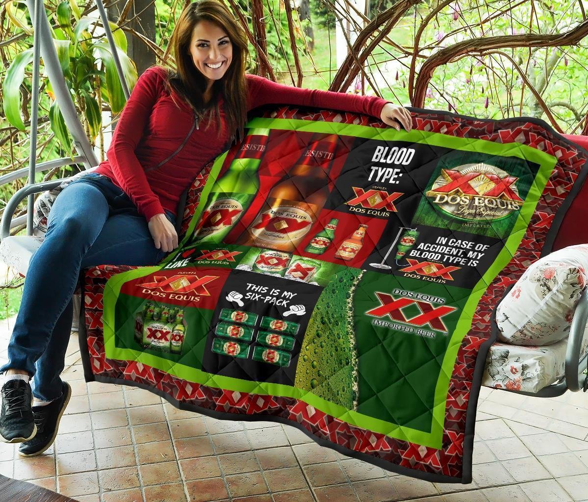 Dos Equis Quilt Blanket Funny Gift For Beer Lover