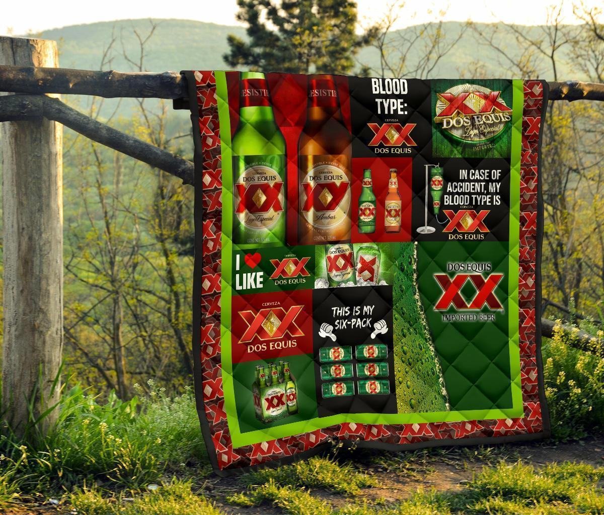 Dos Equis Quilt Blanket Funny Gift For Beer Lover