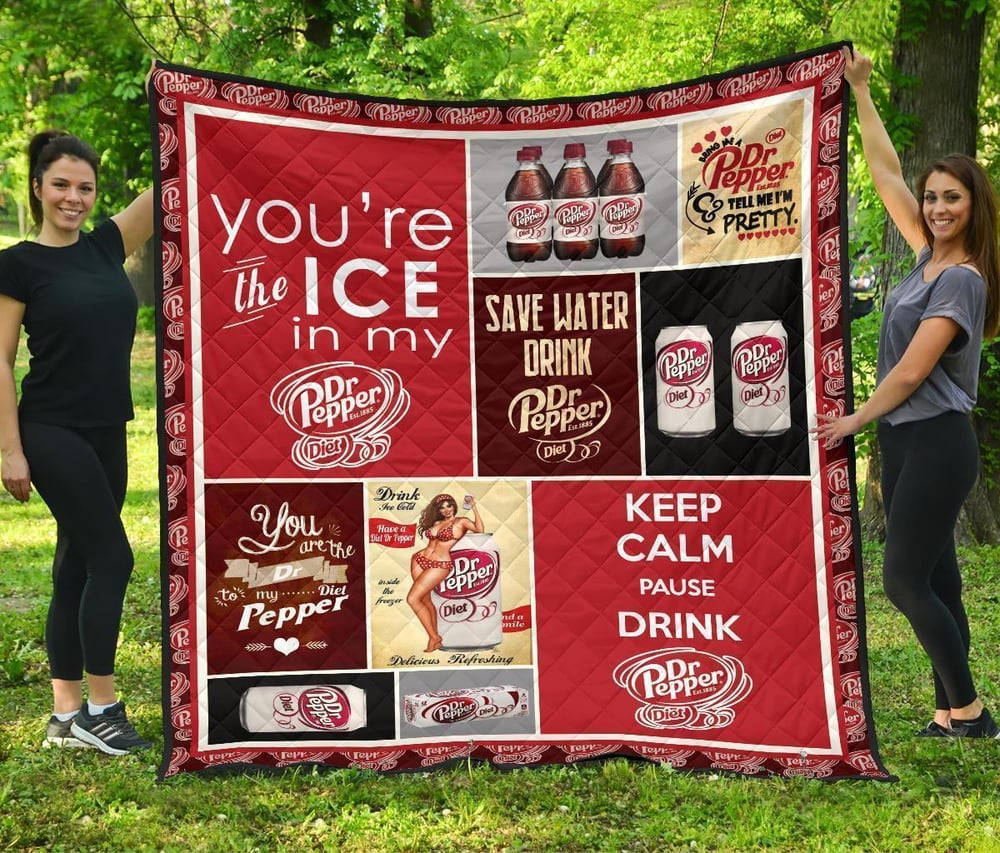 Dr Pepper Diet Quilt Blanket Funny Gift For Soft Drink Lover