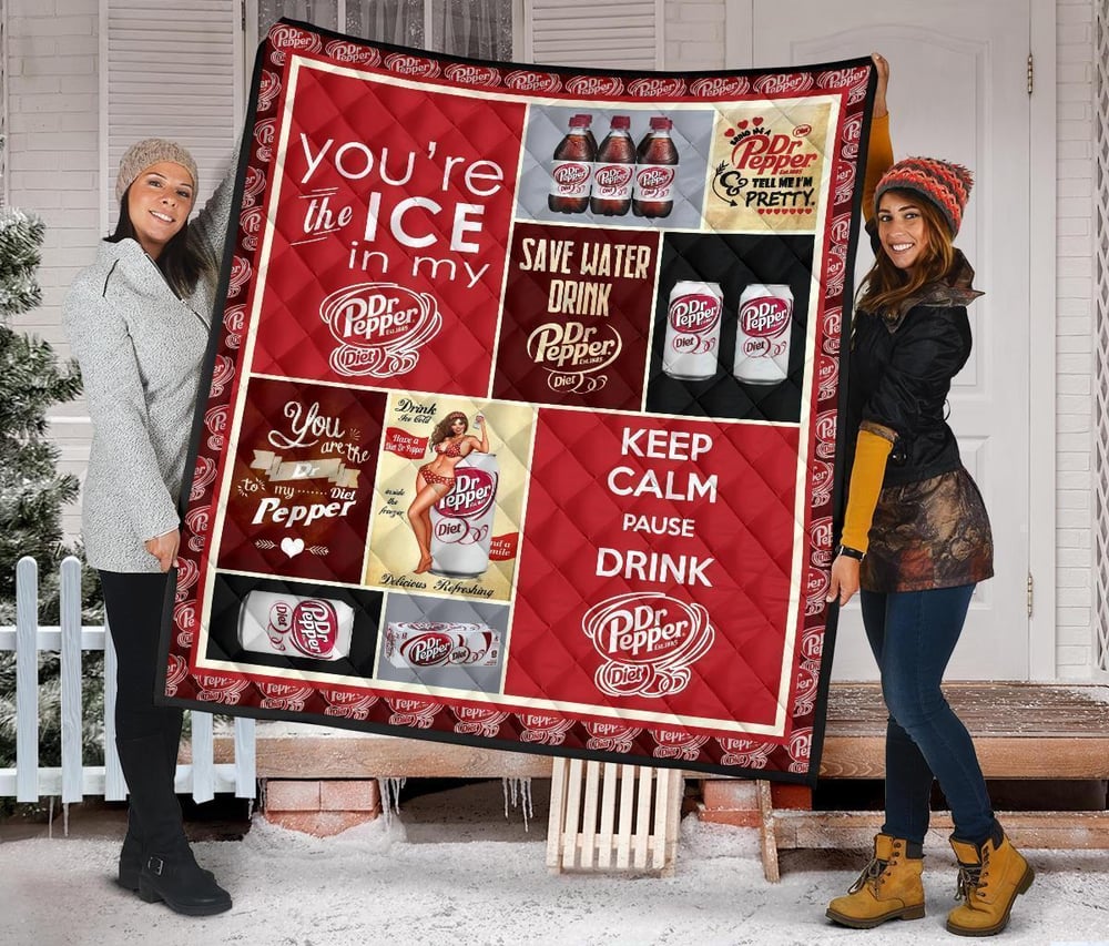 Dr Pepper Diet Quilt Blanket Funny Gift For Soft Drink Lover