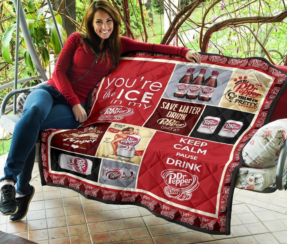 Dr Pepper Diet Quilt Blanket Funny Gift For Soft Drink Lover