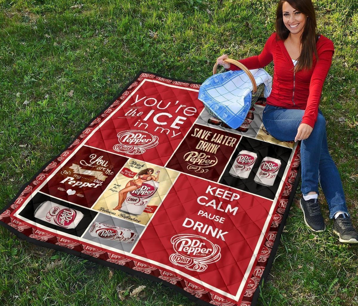 Dr Pepper Diet Quilt Blanket Funny Gift For Soft Drink Lover