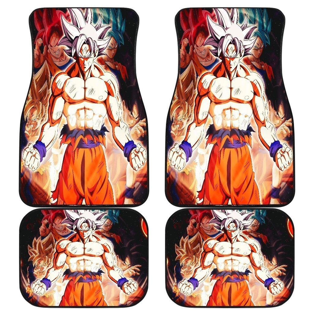 Dragon Ball Car Floor Mats | Goku Mastered Ultra Instinct Saiya God Car Floor Mats