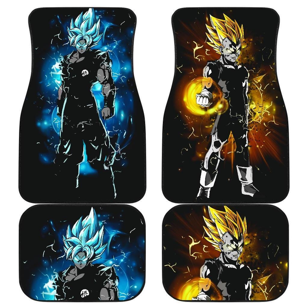 Dragon Ball Car Floor Mats | Goku & Vegeta Ultimate Saiyan Fight Car Floor Mats