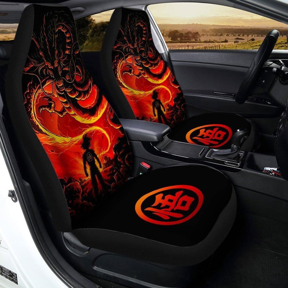 Dragon Ball Z Car Seat Covers Custom Goku And Shenron Anime Car Accessories GKCS004