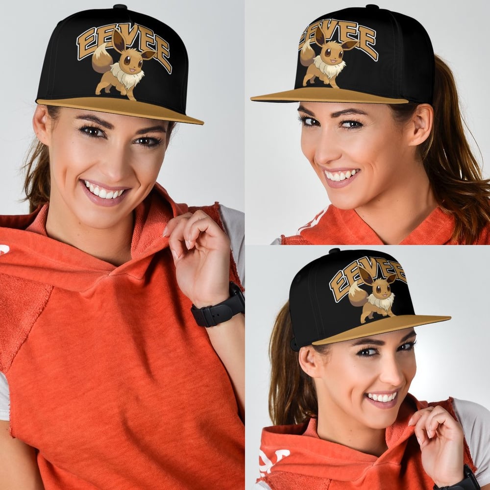 Eevee Snapback Hat Anime Fan Gift Idea