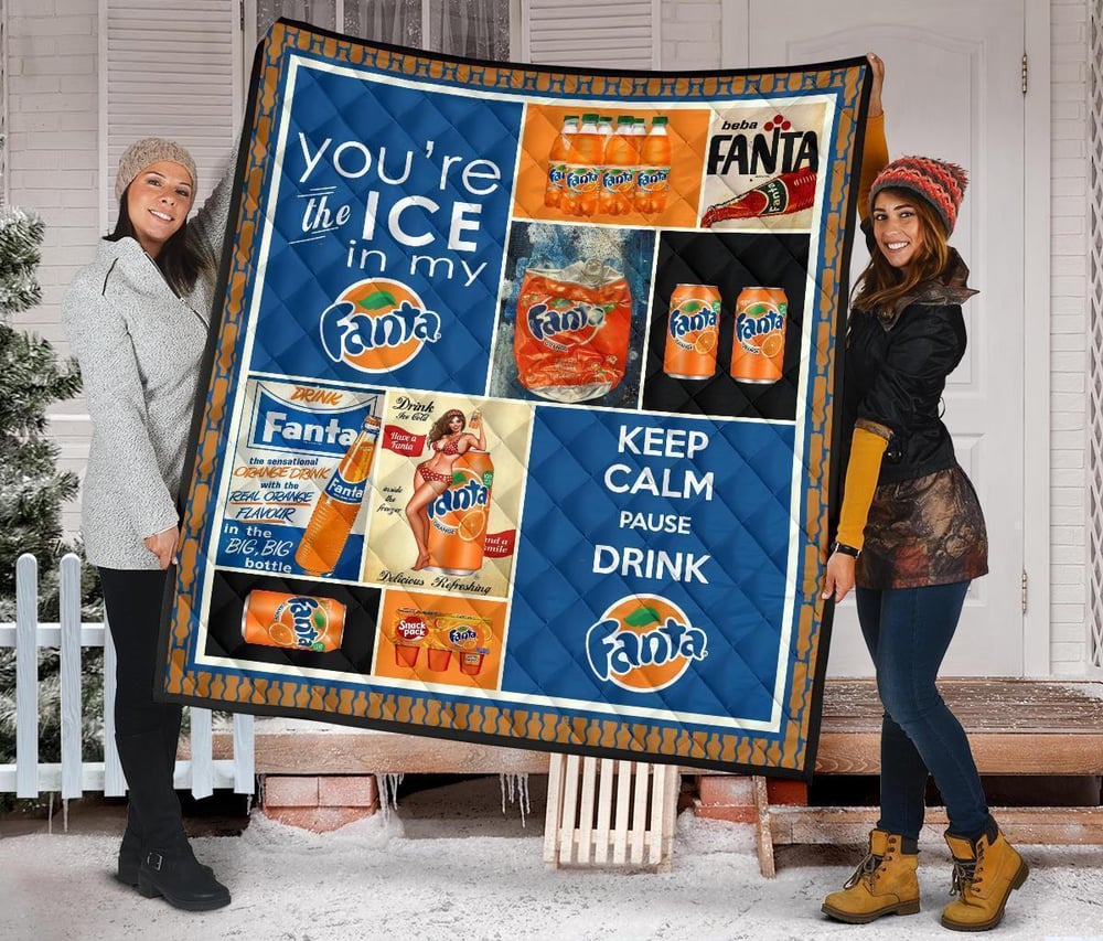 Fanta Quilt Blanket Funny Gift For Soft Drink Lover