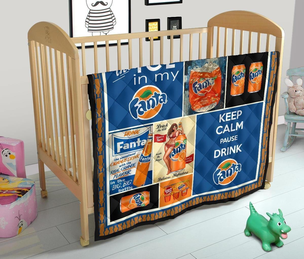 Fanta Quilt Blanket Funny Gift For Soft Drink Lover