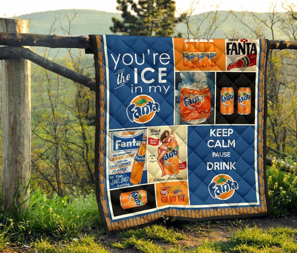 Fanta Quilt Blanket Funny Gift For Soft Drink Lover