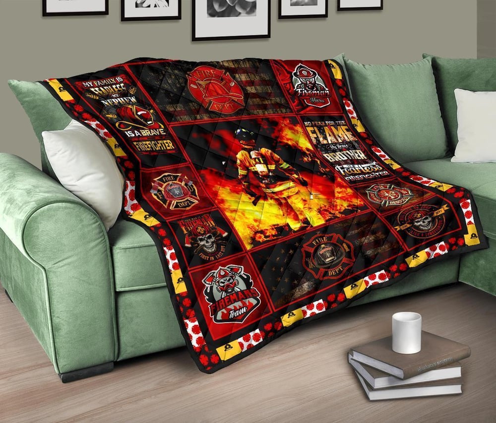 Firefighter Quilt Blanket Amazing Gift Idea