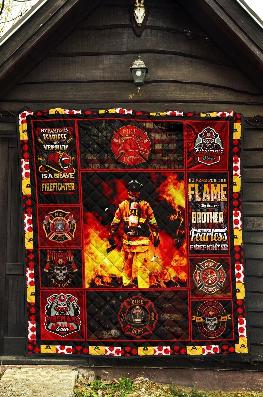 Firefighter Quilt Blanket Amazing Gift Idea