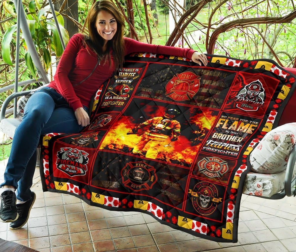 Firefighter Quilt Blanket Amazing Gift Idea