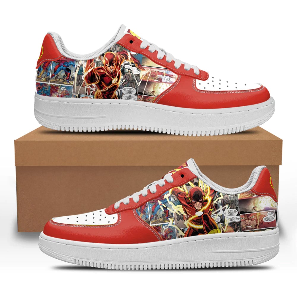 Flash Sneakers Custom Superhero Comic Shoes