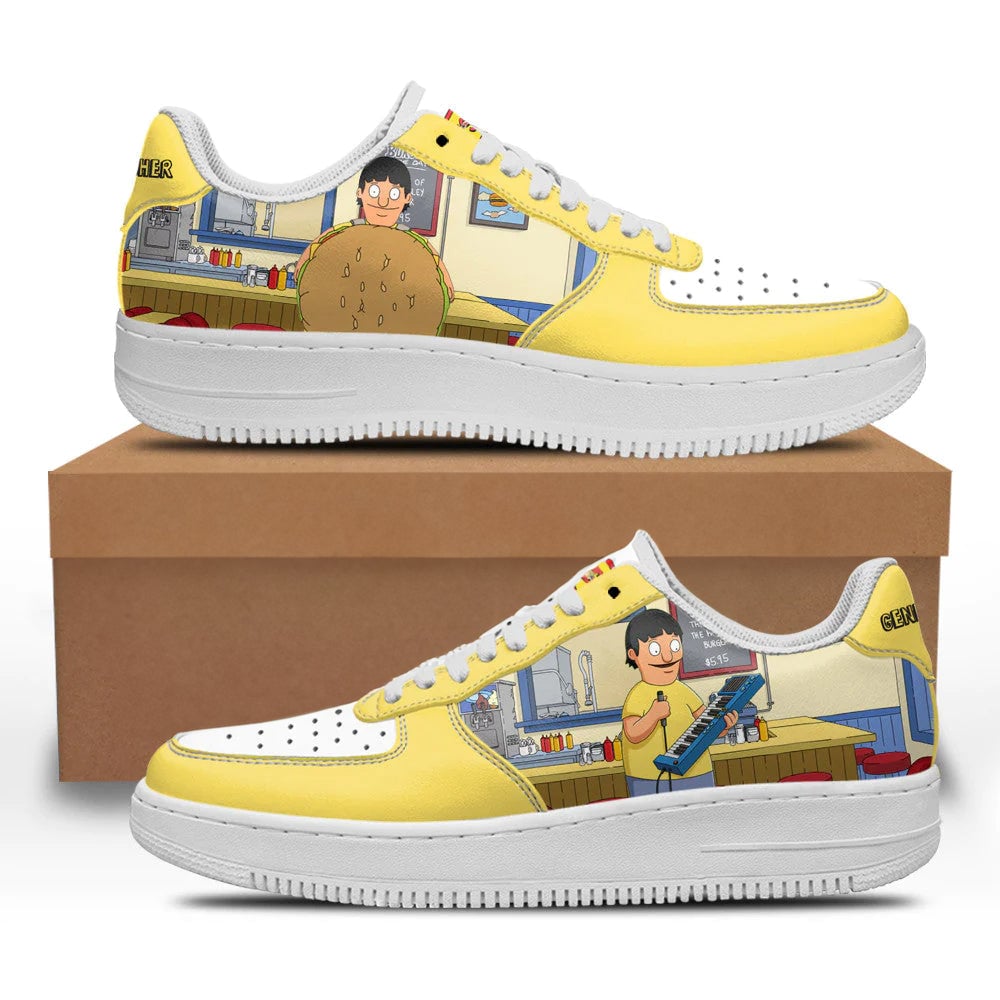 Gene Belcher Bob's Burger Custom Sneakers