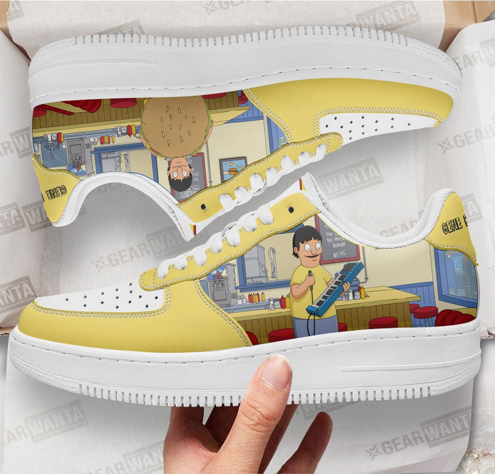 Gene Belcher Bob's Burger Custom Sneakers