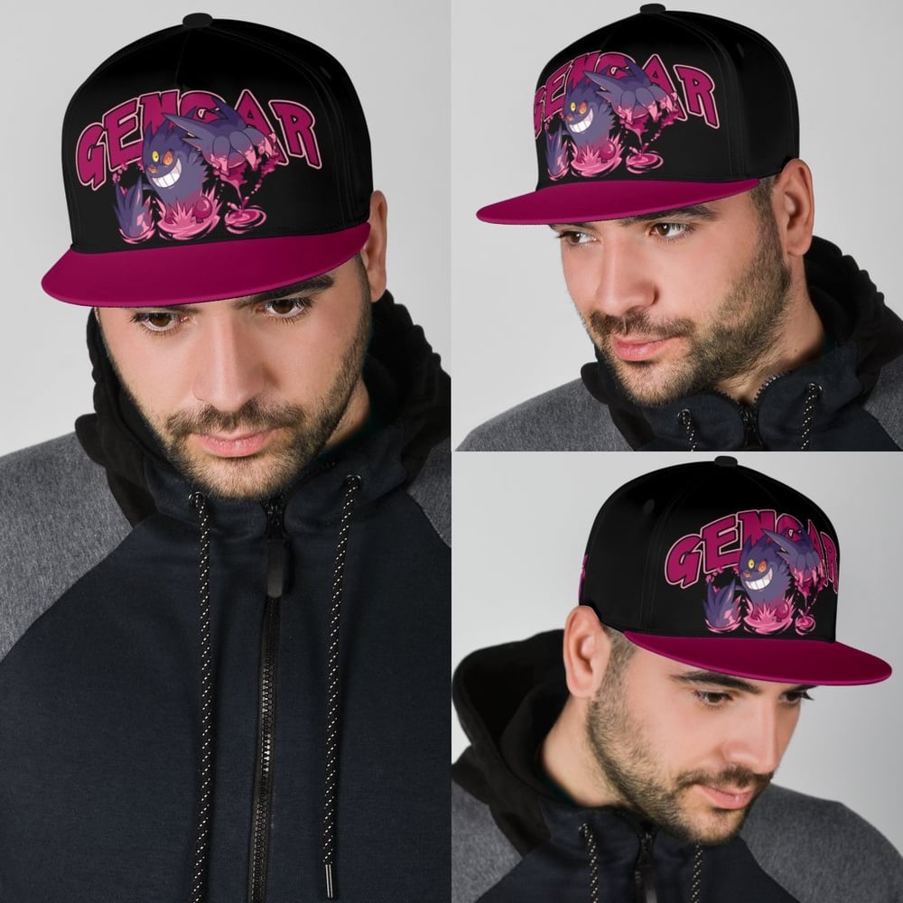 Gengar Snapback Hat Anime Fan Gift Idea