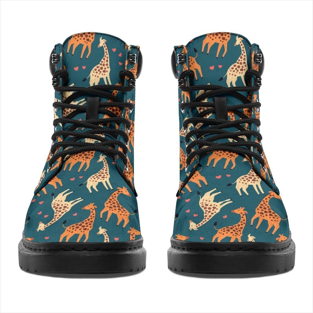 Giraffe Boots Custom Animal Shoes Funny For Giraffe Lover