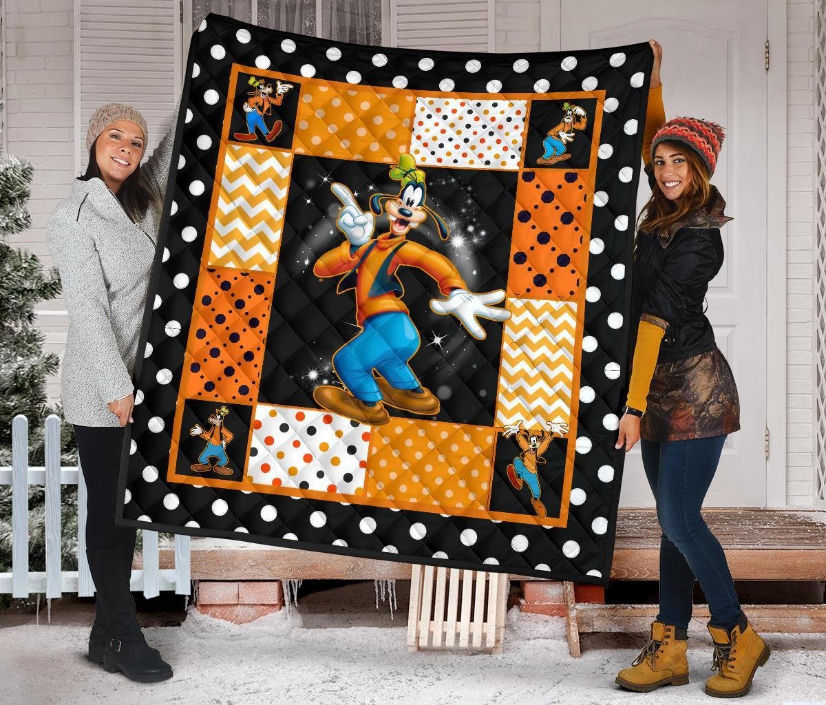 Goofy Quilt Blanket Cute Cartoon Fan Gift Idea