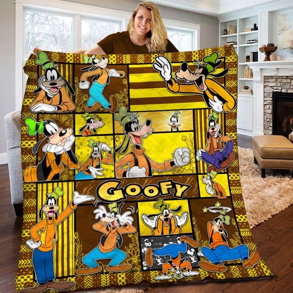 Goofy Quilt Blanket For Bedding Decor