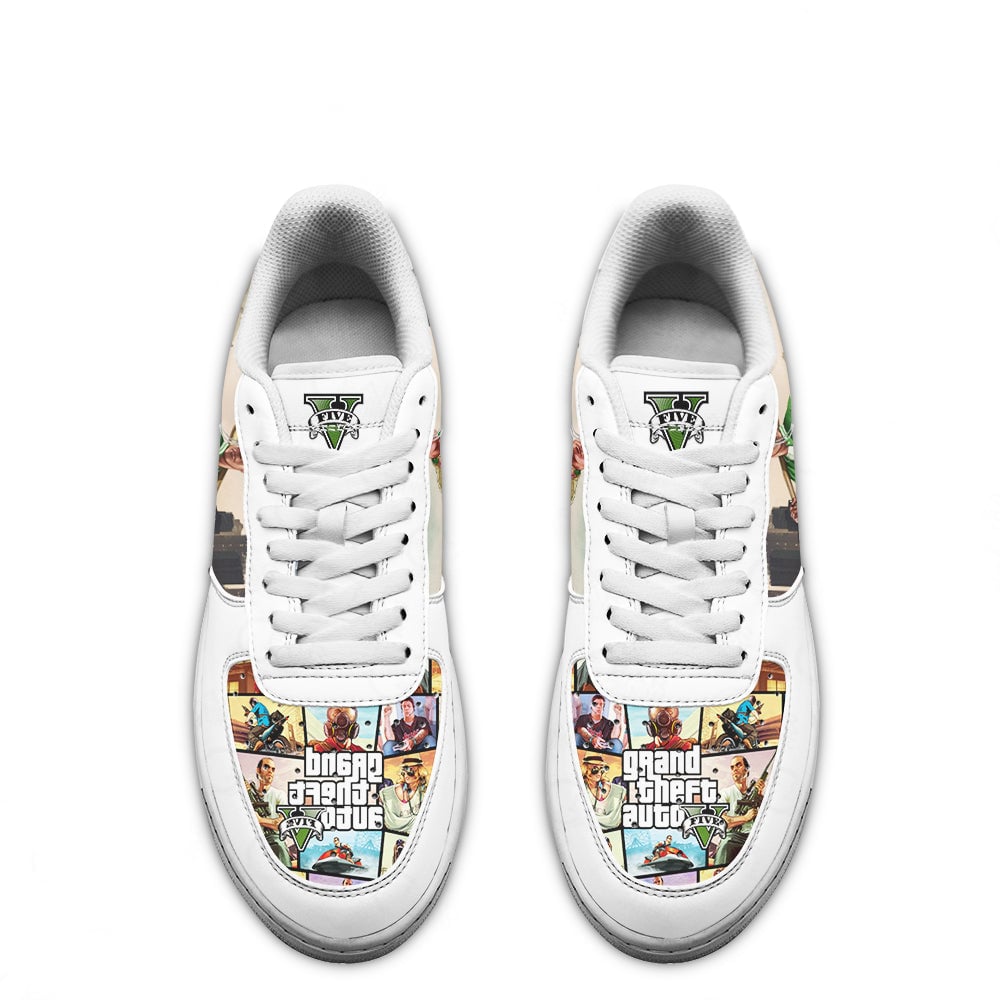 GTA Franklin Clinton Sneakers Custom Video Game Shoes