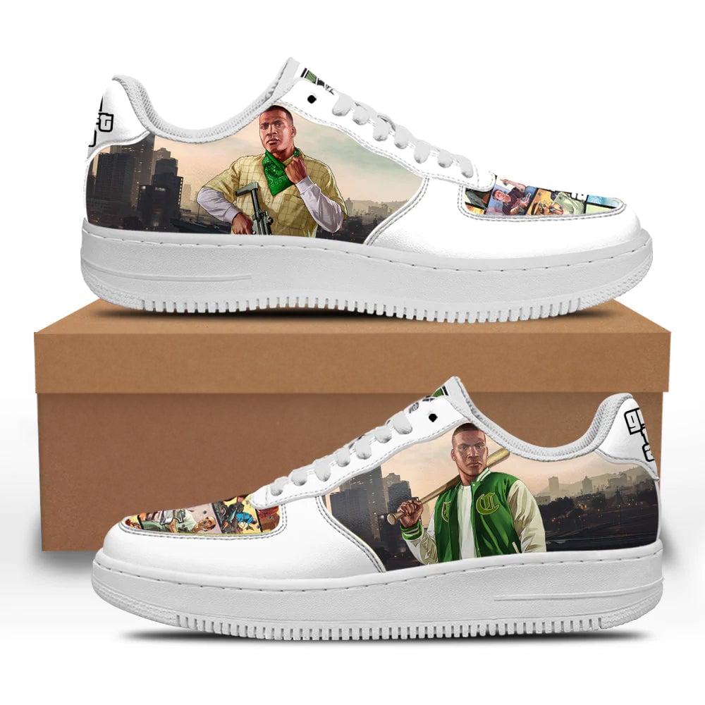 GTA Franklin Clinton Sneakers Custom Video Game Shoes