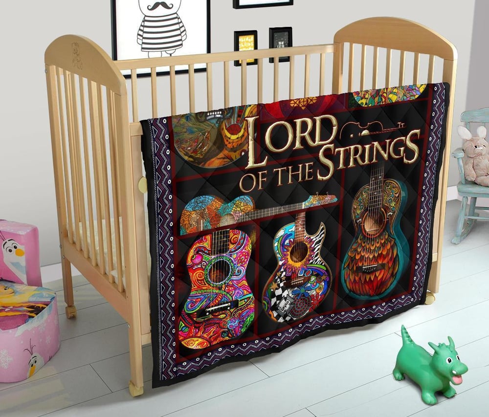 Guitar Lord Of The Strings Quilt Blanket Gift For Guitar Lover