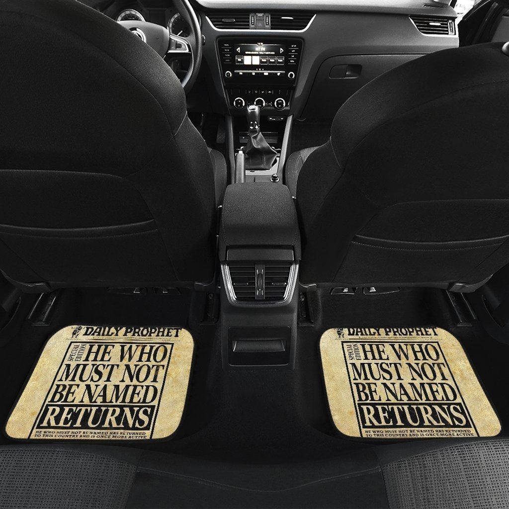 Harry Potter Car Floor Mats | Harry Potter Characters Cartoon Newspaper Car Mats CFMHP05