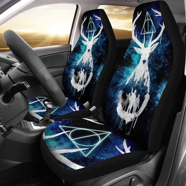 Harry Potter Car Seat Covers | Harry Potter Art Logo Deer Car Seat Covers HPCS020