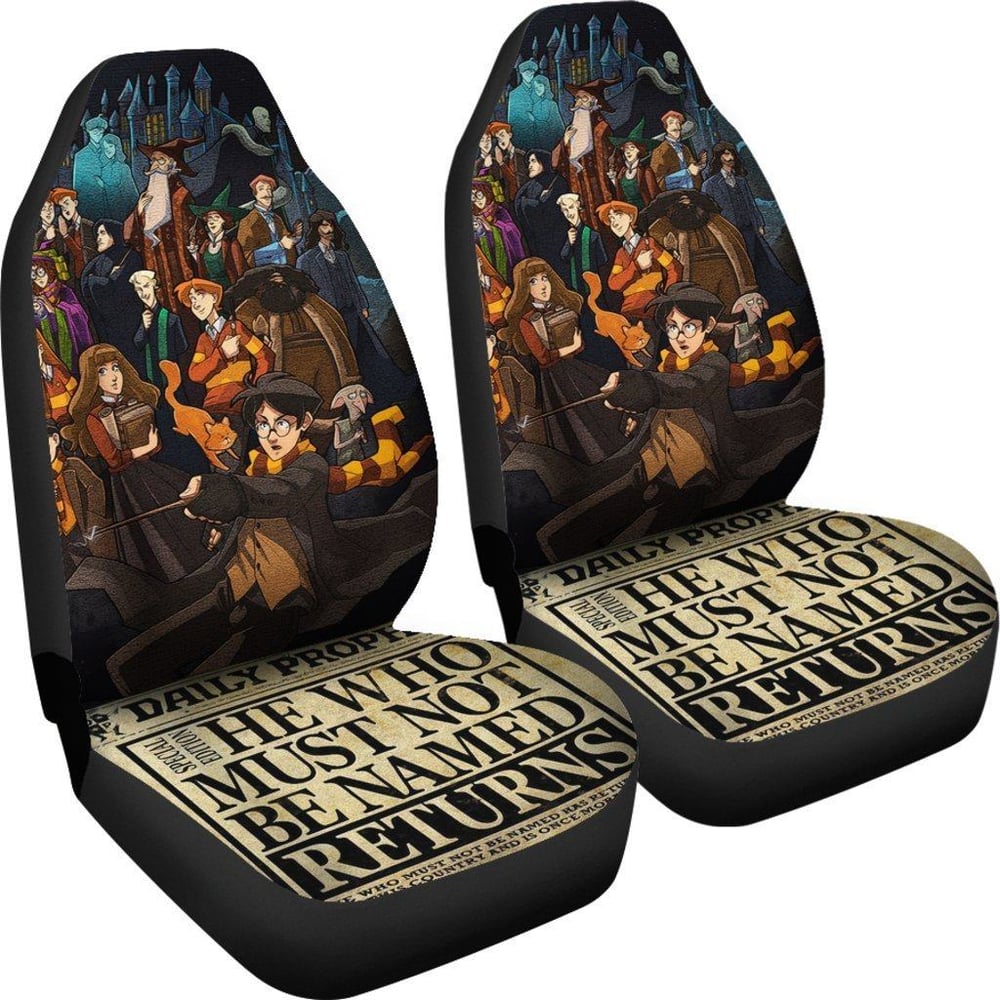 Harry Potter Car Seat Covers | Harry Potter Characters Newspaper Harry Potter Car Seat Covers HPCS041