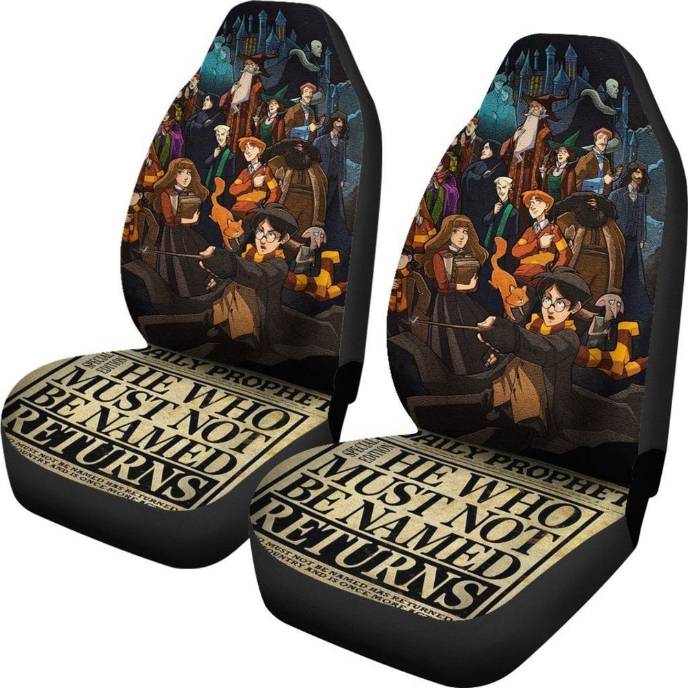 Harry Potter Car Seat Covers | Harry Potter Characters Newspaper Harry Potter Car Seat Covers HPCS041