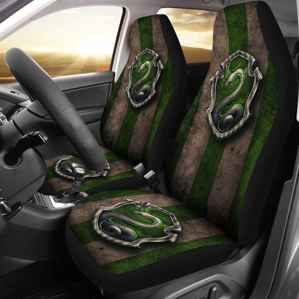 Harry Potter Car Seat Covers | Slytherin Logo Car Seat Covers HPCS027