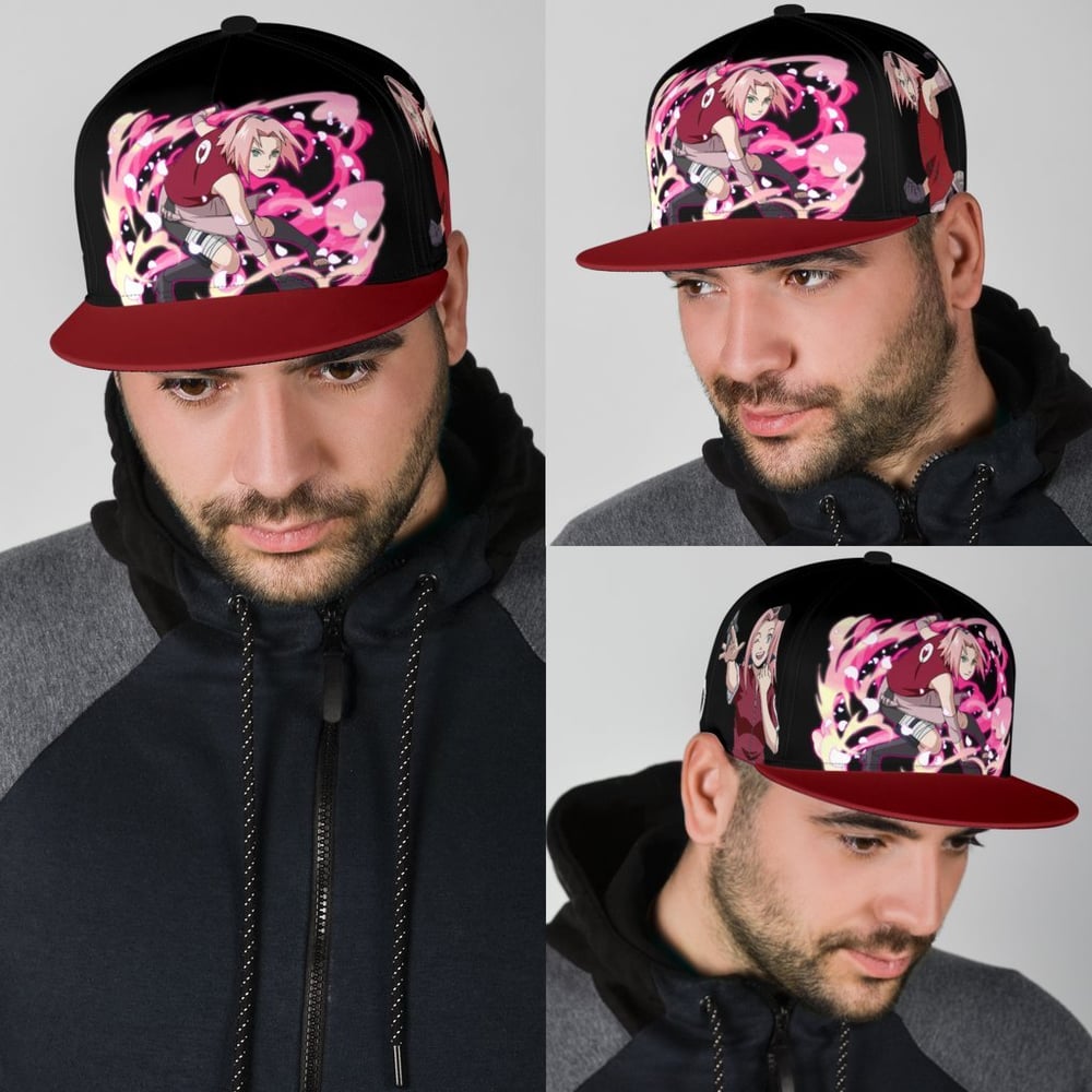 Haruno Sakura Snapback Hat Naruto Custom Anime Hat